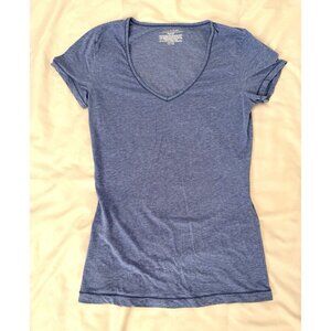 Victoria’s Secret Blue V-Neck Tee OS Stretch Cotton Blend Soft Lightweight NWOT
